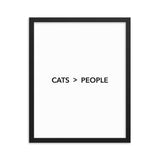 Framed Poster Quote - Cats > People - Custom pet art of your dog or cat by pop-your-pup