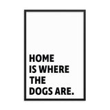 Framed Poster Quote - Home is where the dogs are - Custom pet art of your dog or cat by pop-your-pup