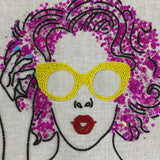 Girl With Curls - Pop Art Pillow Cover