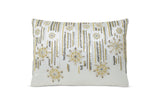 Gold and Silver Snowflake Pillow Cover