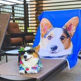 Custom Pet Art Beach Towel