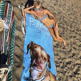 Custom Pet Art Beach Towel