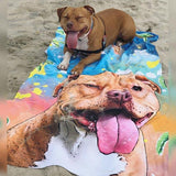 Custom Pet Art Beach Towel