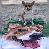 Custom Pet Art Beach Towel