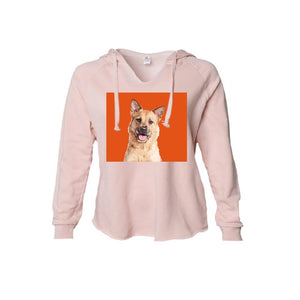 Custom Pet Art California Wave Wash Hoodie