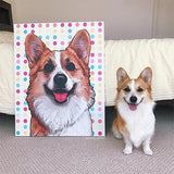 Custom Pet Art Canvas Wrap