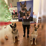 Custom Pet Art Canvas Wrap