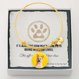 Custom Pet Art - Circle Bangle Bracelet