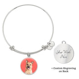 Custom Pet Art - Circle Bangle Bracelet