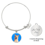 Custom Pet Art - Circle Bangle Bracelet - Pop Your Pup!™