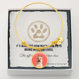 Custom Pet Art - Circle Bangle Bracelet