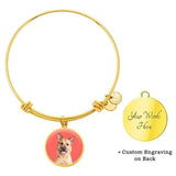 Custom Pet Art - Circle Bangle Bracelet - Pop Your Pup!™