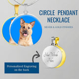 Custom Pet Art - Circle Necklace