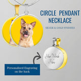 Custom Pet Art - Circle Necklace