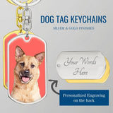 Custom Pet Art - Dog Tag Keychain