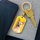 Custom Pet Art - Dog Tag Keychain