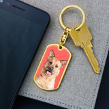 Custom Pet Art - Dog Tag Keychain