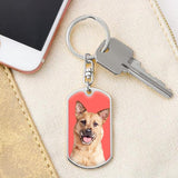 Custom Pet Art - Dog Tag Keychain