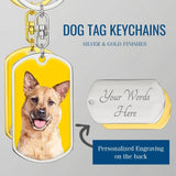 Custom Pet Art - Dog Tag Keychain