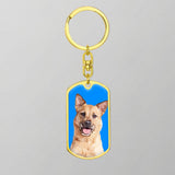 Custom Pet Art - Dog Tag Keychain