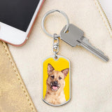 Custom Pet Art - Dog Tag Keychain