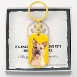 Custom Pet Art - Dog Tag Keychain