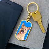 Custom Pet Art - Dog Tag Keychain