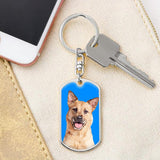 Custom Pet Art - Dog Tag Keychain