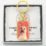 Custom Pet Art - Dog Tag Keychain