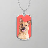 Custom Pet Art - Dog Tag Necklace - Pop Your Pup!™