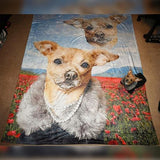 Custom Pet Art Fleece Blanket