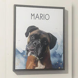 Custom Pet Art Framed Canvas