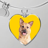 Custom Pet Art - Heart Bangle Bracelet