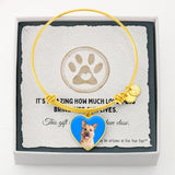 Custom Pet Art - Heart Bangle Bracelet