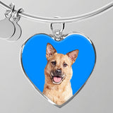 Custom Pet Art - Heart Bangle Bracelet