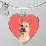 Custom Pet Art - Heart Bangle Bracelet