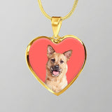 Custom Pet Art - Heart Necklace