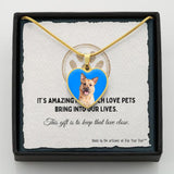 Custom Pet Art - Heart Necklace