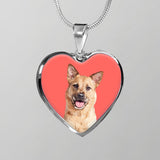 Custom Pet Art - Heart Necklace - Pop Your Pup!™