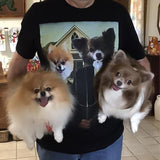 Custom Pet Art Mens Crew Neck T-shirt