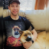 Custom Pet Art Mens Crew Neck T-shirt