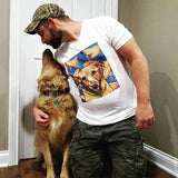 Custom Pet Art Mens V-neck