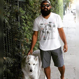 Custom Pet Art Mens V-neck