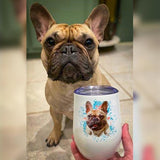 Custom Pet Art Wine Tumbler