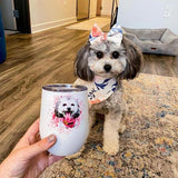 Custom Pet Art Wine Tumbler