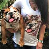 Custom Pet Art Women's V-neck